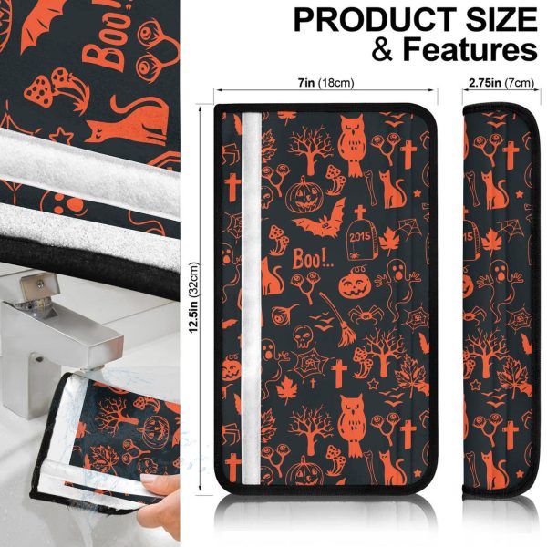 halloween car accessories custom seat belt covershalloween boo parttern raj5l