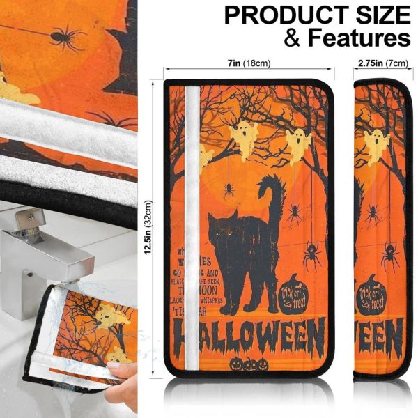 halloween car accessories custom seat belt covershalloween cat and owl w5oju