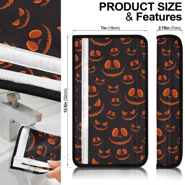 halloween car accessories custom seat belt covershalloween horror pumpkin jack quppi