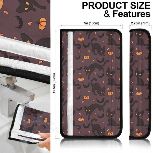 halloween car accessories custom seat belt covershalloween pattern cat sjba6