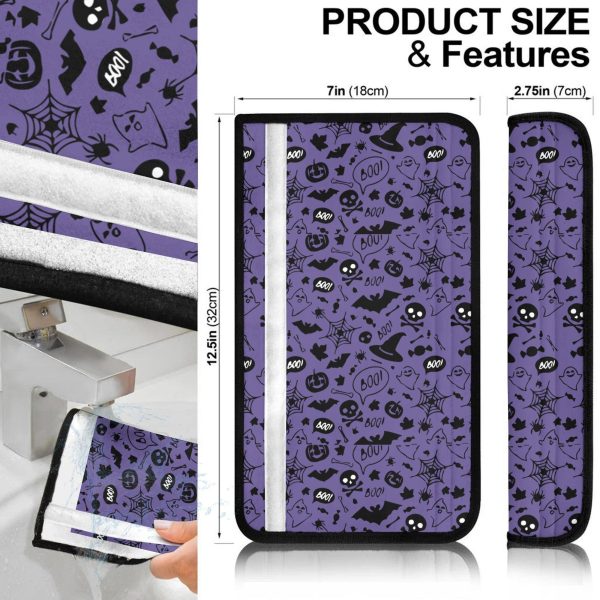 halloween car accessories custom seat belt covershalloween purple ublti