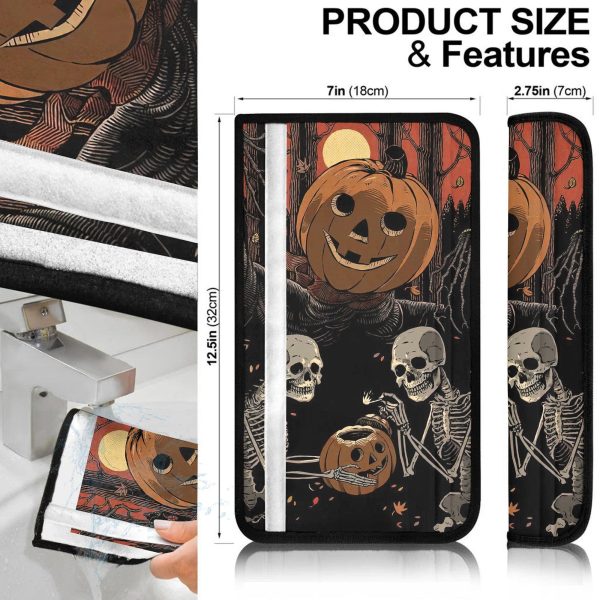 halloween car accessories custom seat belt covershalloween s keleton pumpkins gkdem