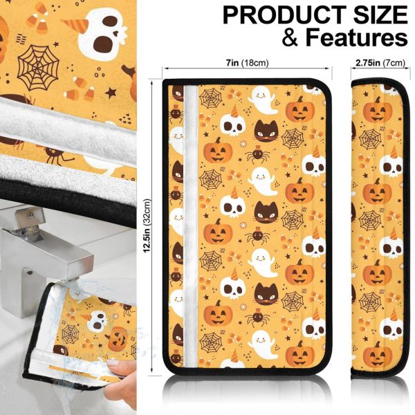 halloween car accessories custom seat belt covershalloween seamless pattern lq9ok