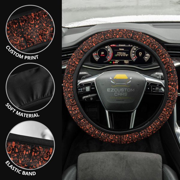 halloween car accessories steering wheel cover halloween boo parttern mi4wl