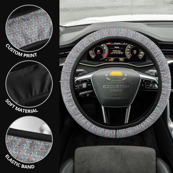 halloween car accessories steering wheel cover halloween jack sally pattern b8i8j