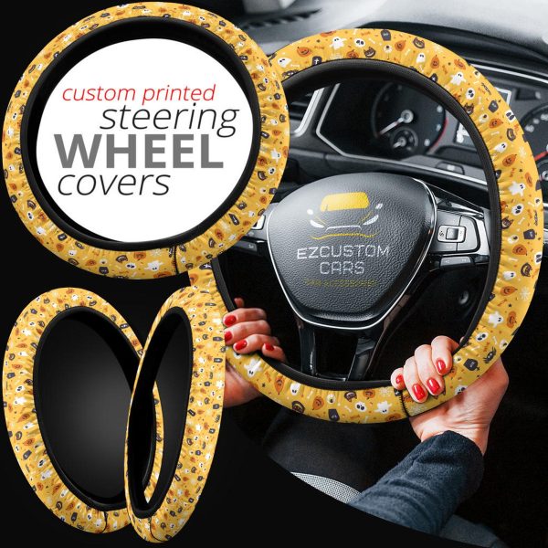 halloween car accessories steering wheel cover halloween pattern ghost skull pumpkin uherc
