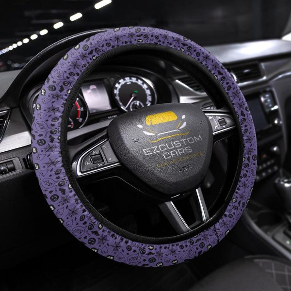Halloween Car Accessories Steering Wheel Cover Halloween Purple Halloween Car Accessories Steering Wheel Cover Halloween Purple