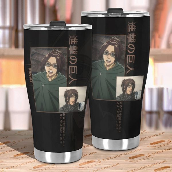 hange zoe car tumbler cup attack on titan 2dpi3