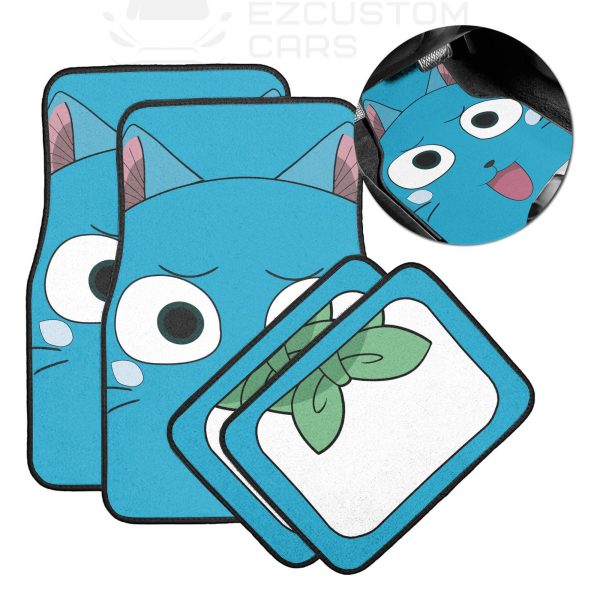 Happy Fairy Tail Car Floor Mats Custom