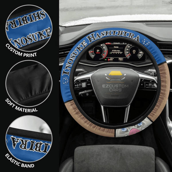 hashibira inosuke anime steering wheel cover custom anime demon slayer car accessories savkh