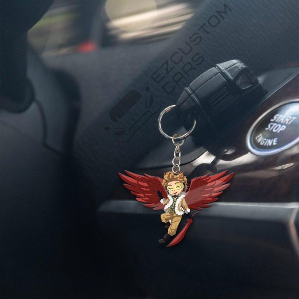 hawks keychains custom my hero academia anime car accessories fscsh