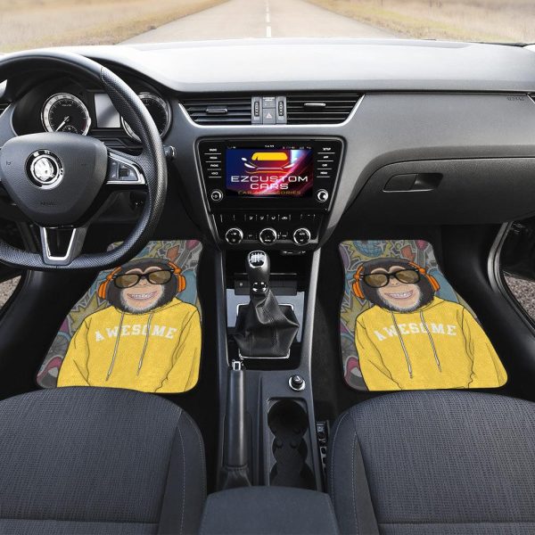 headphone monkey car floor mats custom animal car accessories dpxds