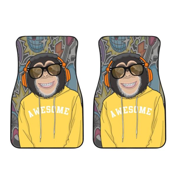 headphone monkey car floor mats custom animal car accessories nl9th