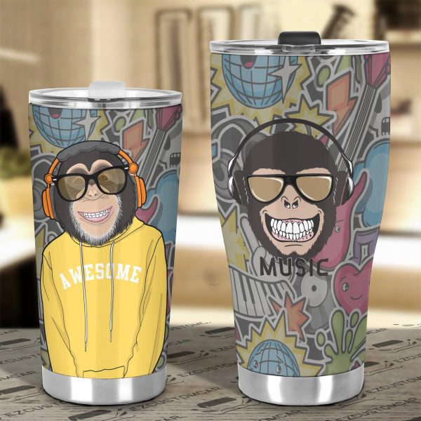 headphone monkey car tumbler cup custom animal car accessories 7nrpj
