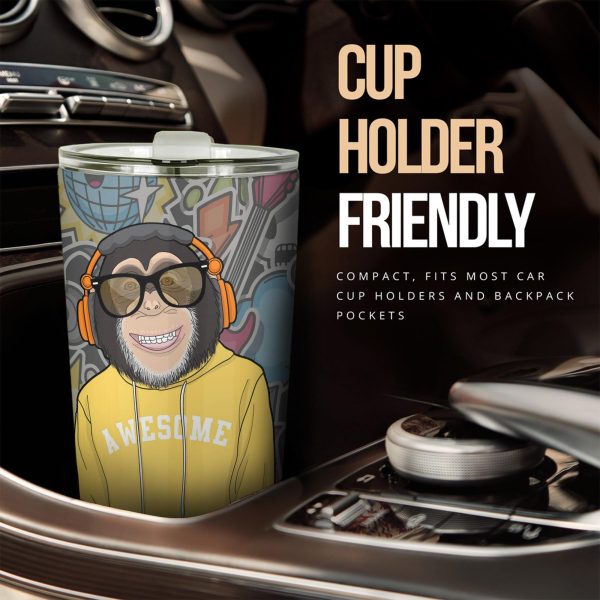 headphone monkey car tumbler cup custom animal car accessories eurzs