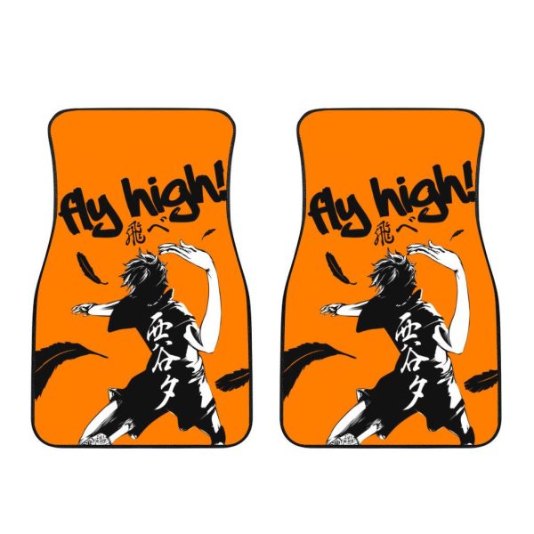 Hinata Car Floor Mats Custsom Haikyuu Volleyball Car Accessories