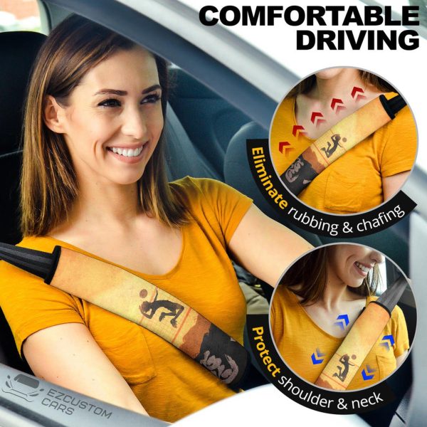 Hinata Seat Belt Covers Custom Haikyuu Anime Car Accessories