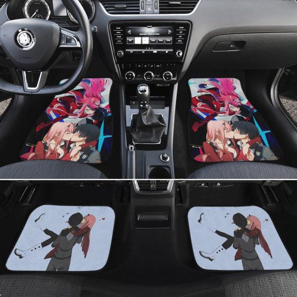 hiro x zero two darling in the franxx anime car floor mats fan gift pti6t