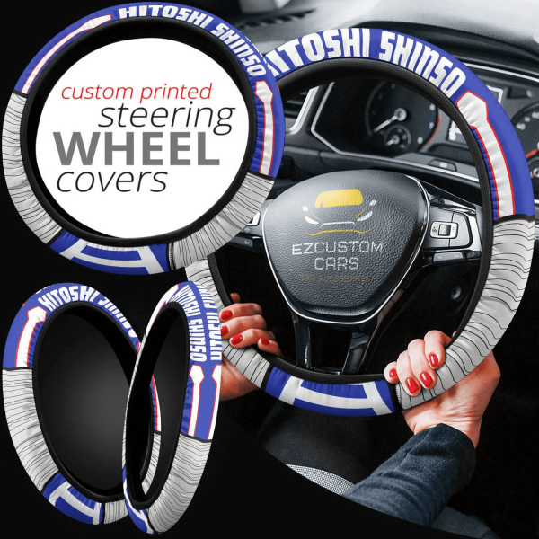 hitoshi shinso my hero academia anime steering wheel cover custom anime car accessories v0ptx