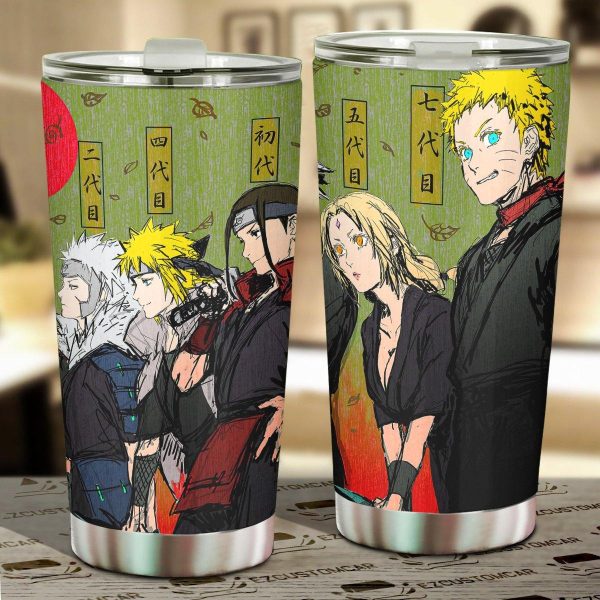 Hokage Village Stainless Steel Tumbler Naruto Anime Car Accessories