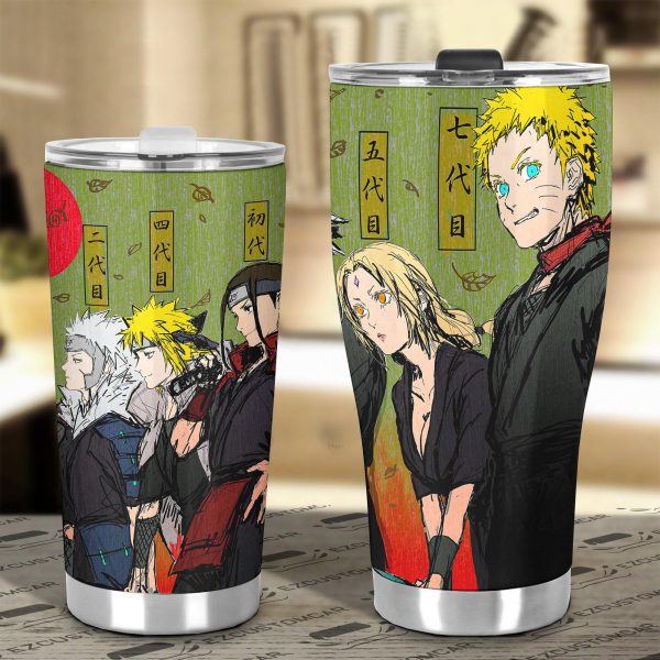 hokage village stainless steel tumbler naruto anime car accessories iiimr