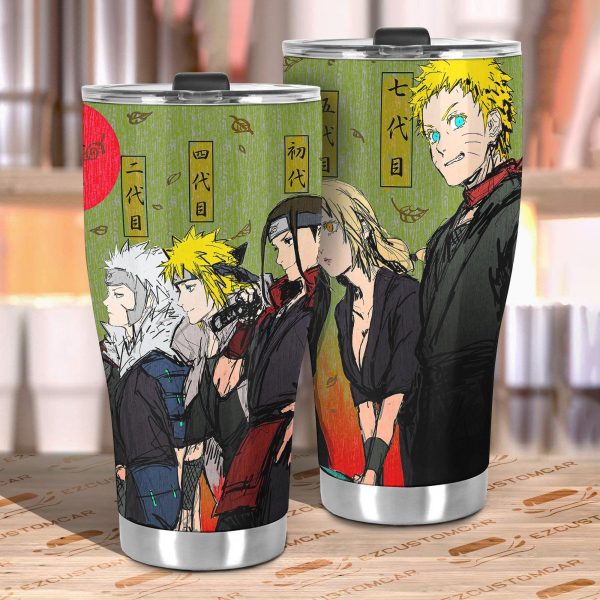hokage village stainless steel tumbler naruto anime car accessories lhqog