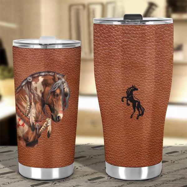 horse dreamcatcher car tumbler cup custom horse car accessories qd3ph