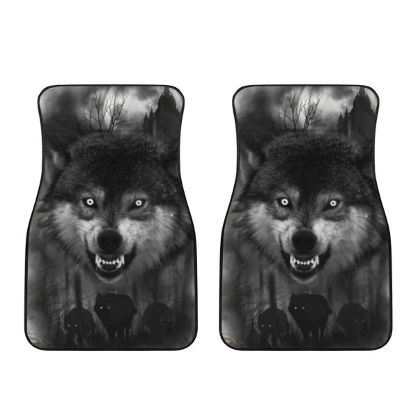 howling wolf car floor mats custom animal car accessories wjjjb