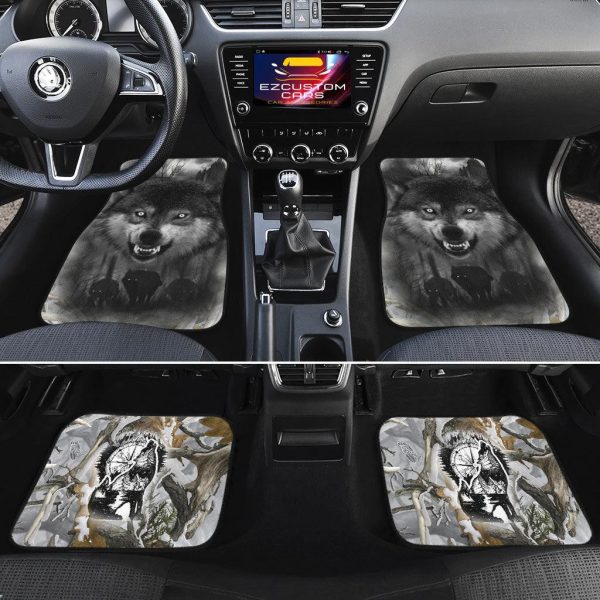 howling wolf car floor mats custom animal car accessories yn1fx