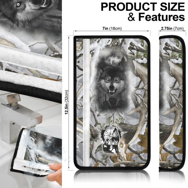 howling wolf seat belt covers custom animal car accessories yhwrx