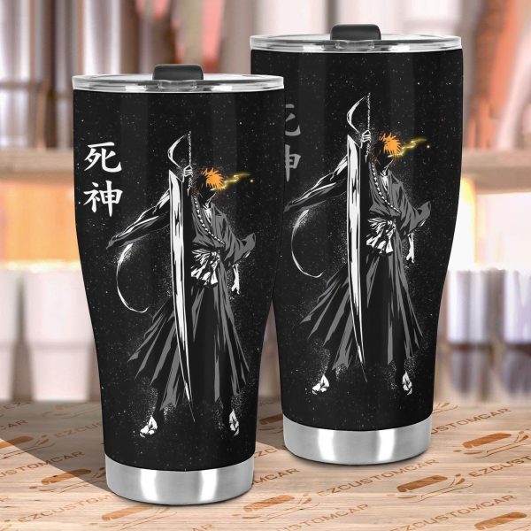 ichigo kurosaki car accessories custom bleach anime car tumbler cup iezfm
