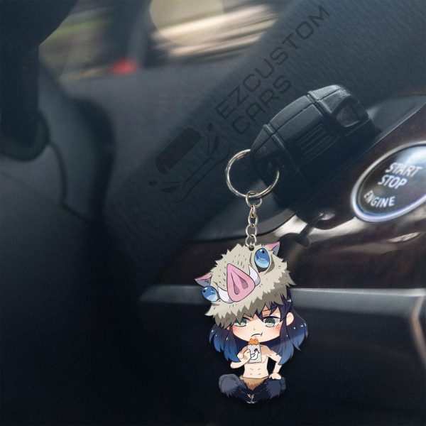 inosuke custom keychains demon slayer anime car accessories 54kxs