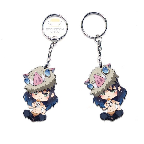 inosuke custom keychains demon slayer anime car accessories r61be