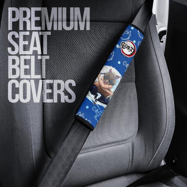 Inosuke Demon Slayer Seat Belt Covers Custom Anime Car Accessories