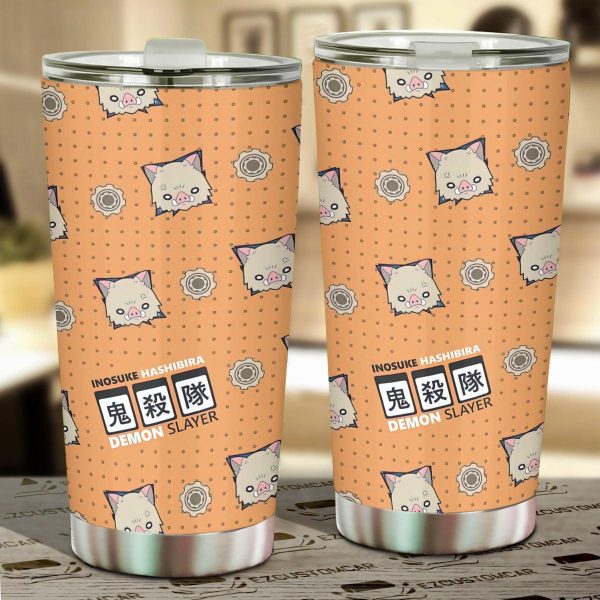 Demon Slayer Car Accessories Anime Car Tumblers Cup Inosuke Hashibira