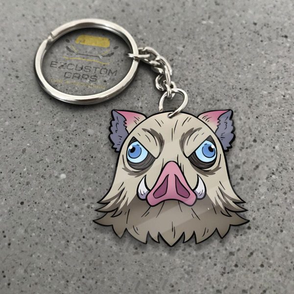 Inosuke Custom Keychains Demon Slayer Anime Car Accessories