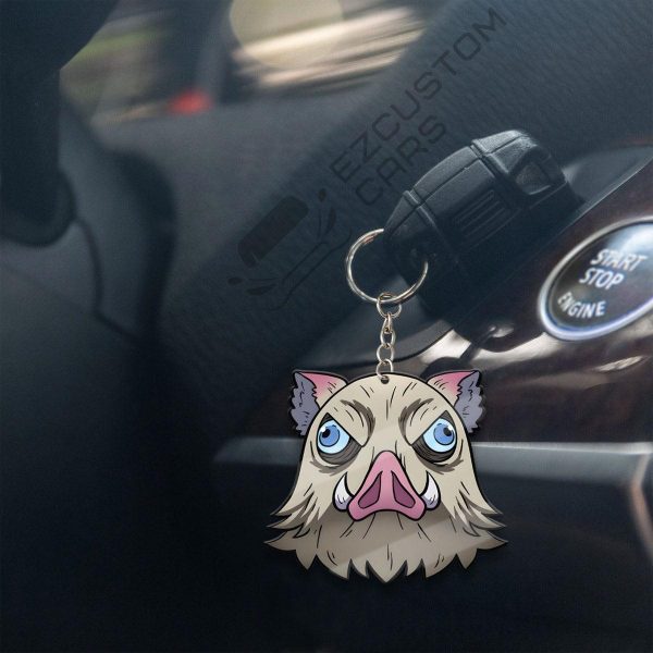 inosuke mask custom keychains demon slayer anime car accessories w4xtn