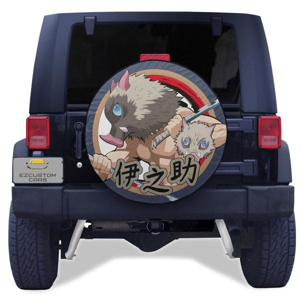 inosuke spare tire cover demon slayer anime custom car accessories vc4u5