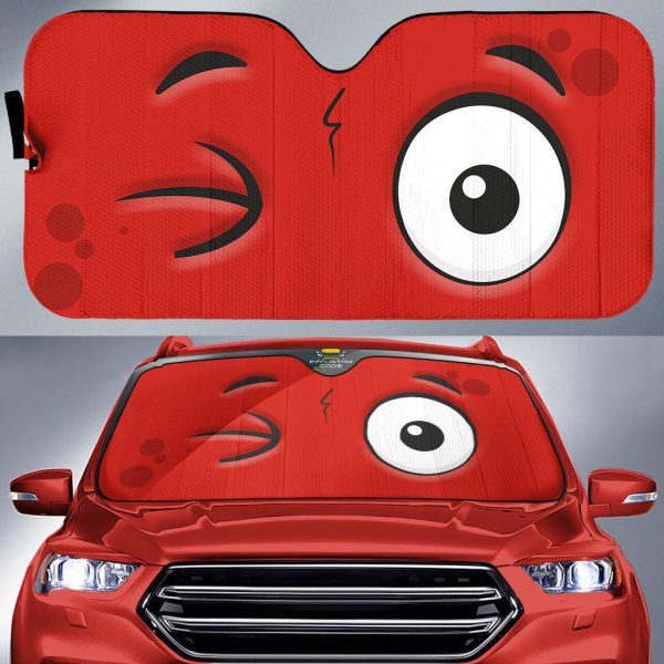 intrigued custom cartoon eyes car windshield sun shade 5mihr
