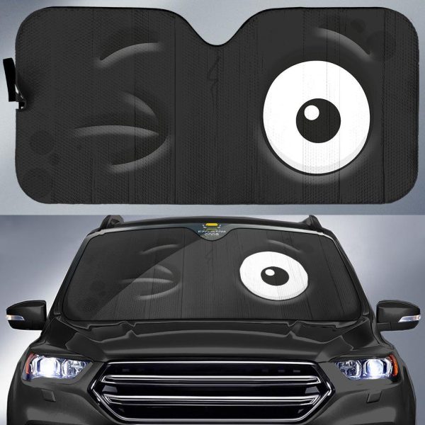 intrigued custom cartoon eyes car windshield sun shade st6ao