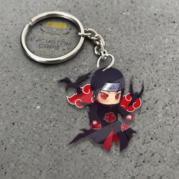 Uchiha Sasuke Anime Keychains Custom Naruto Car Accessories