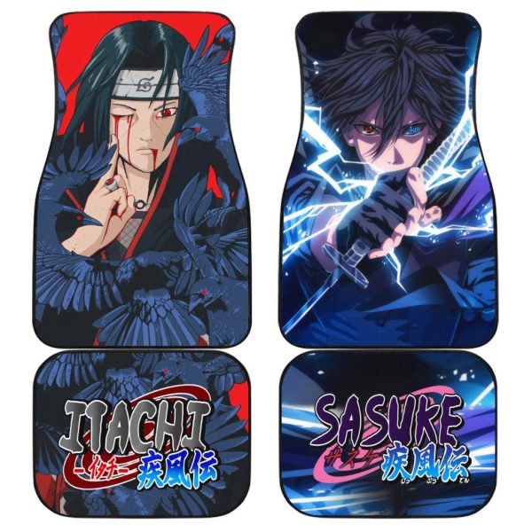 Itachi x Sasuke Naruto Anime Car Floor Mats