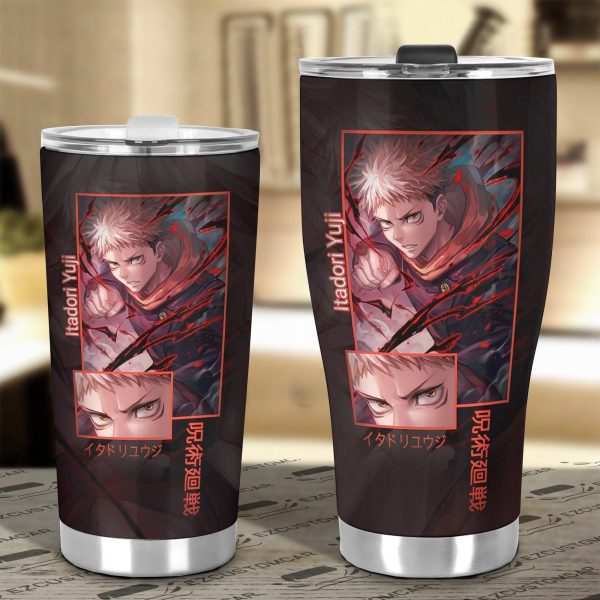 itado yuji custom jujutsu kaisen anime car tumblers cup car accessories j5t9g