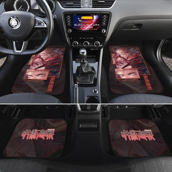 itado yuji jujutsu kaisen car floor mats 9lpc1