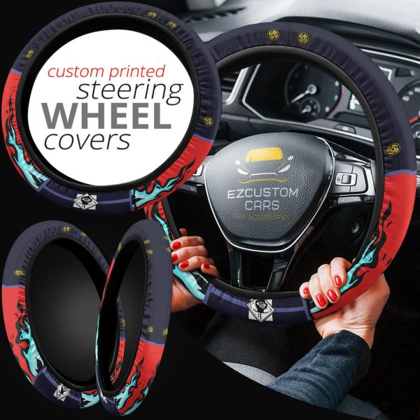 itadori yuji anime steering wheel cover jujutsu kaisen custom anime car accessories geaoh