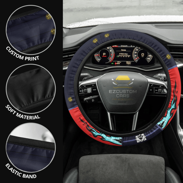 Itadori Yuji Anime Steering Wheel Cover Jujutsu Kaisen Custom Anime Car Accessories