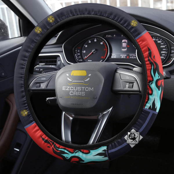 itadori yuji anime steering wheel cover jujutsu kaisen custom anime car accessories h3gtm