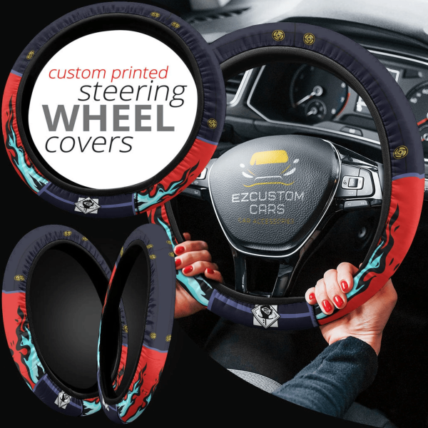 itadori yuji anime steering wheel cover jujutsu kaisen custom anime car accessories mklsk