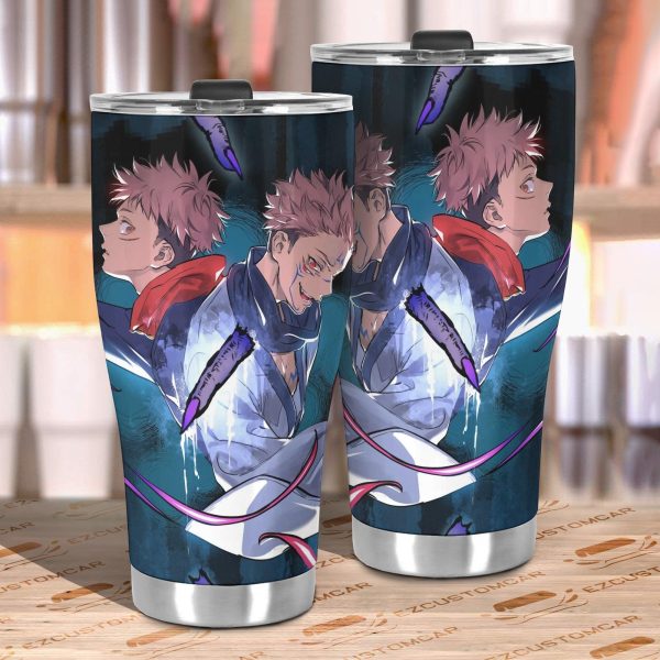 itadori yuji car tumblers cup custom jujutsu kaisen anime car accessories by8jh