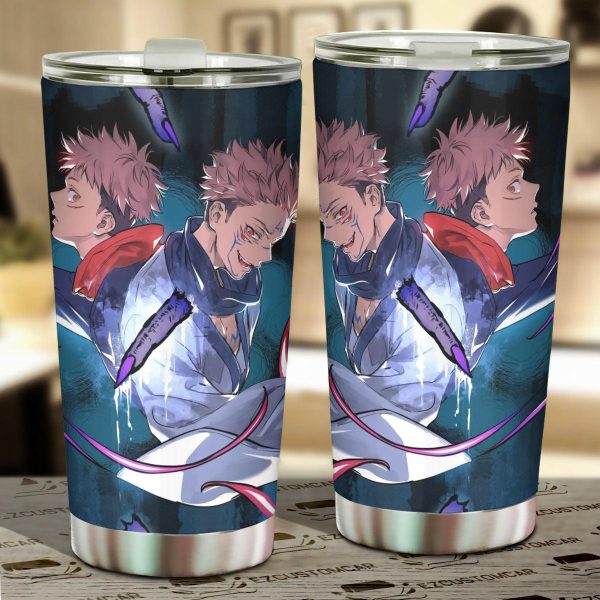 Itado Yuji Custom Jujutsu Kaisen Anime Car Tumblers Cup Car Accessories